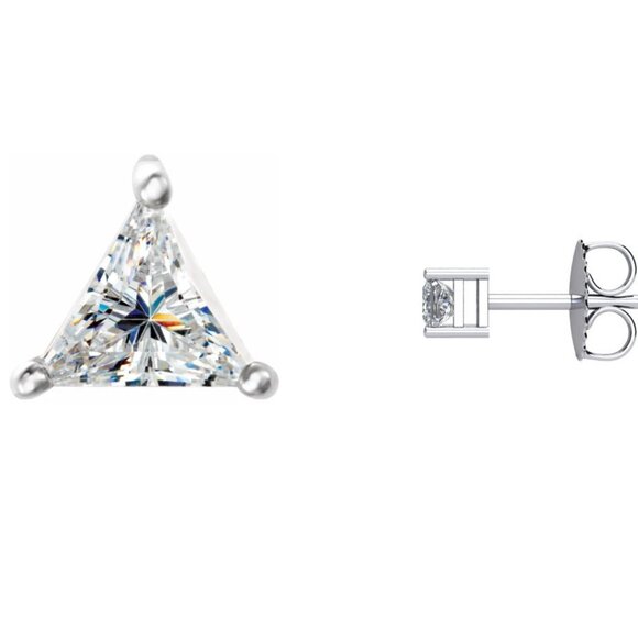 Natural Mined Diamond Studs 14K Gold (2.89 Ct J K Si1 Si2) C54100021 - Picture 3 of 6